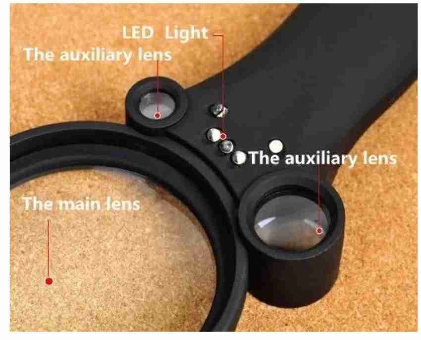 Magnifying Glasses for Reading, Handheld Magnifying Glass Magnifier Glasses  Applied to Science Books Newspaper Reading Insects Hobby Observation  (50+100mm) 