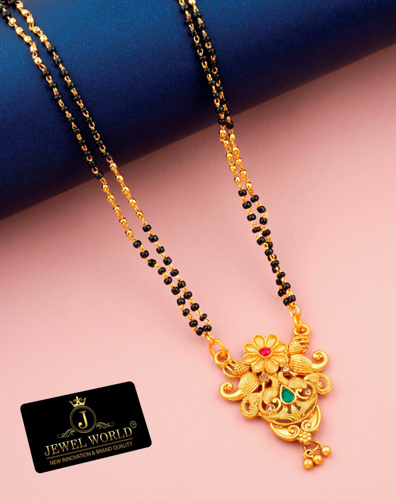 Jewel WORLD 24 Inch Gold plated long mangalsutra for women Alloy