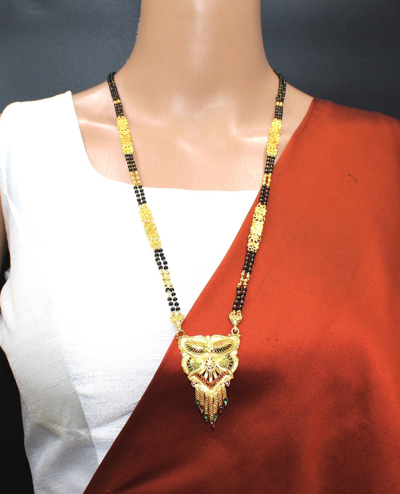 COLOUR OUR DREAMS TraditionaL One Gram Gold Plated 30 Inch Long Black Beads Golden Mangalsutra Alloy Tanmaniya Price in India Buy COLOUR OUR DREAMS TraditionaL One Gram Gold Plated 30 Inch