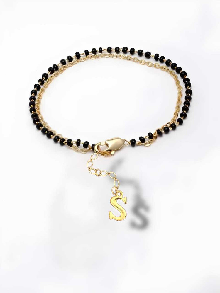 Mangalsutra bracelet with alphabet shop