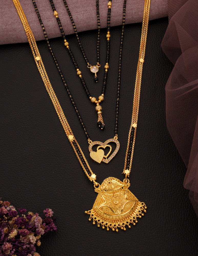Long gold mangalsutra designs with shop price