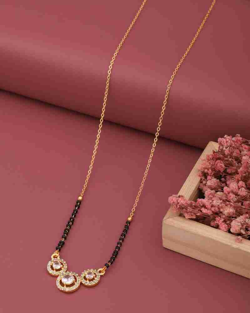 glowzi Glowzi Exclusive Gold Short Mangalsutra Brass Mangalsutra