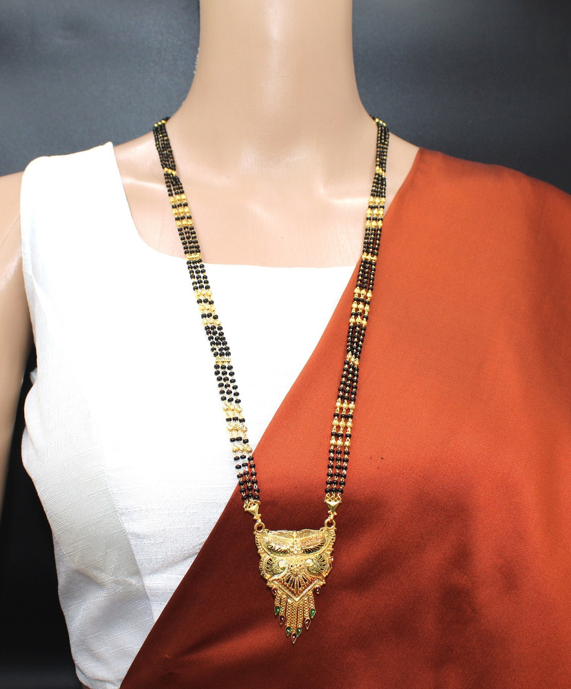 One gram gold long mangalsutra cheap