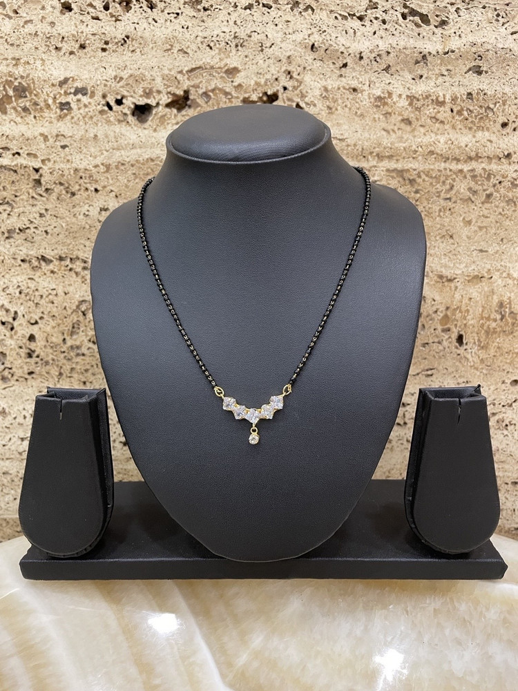 Digital Dress Room American Diamond Pendant Mangalsutra Stud