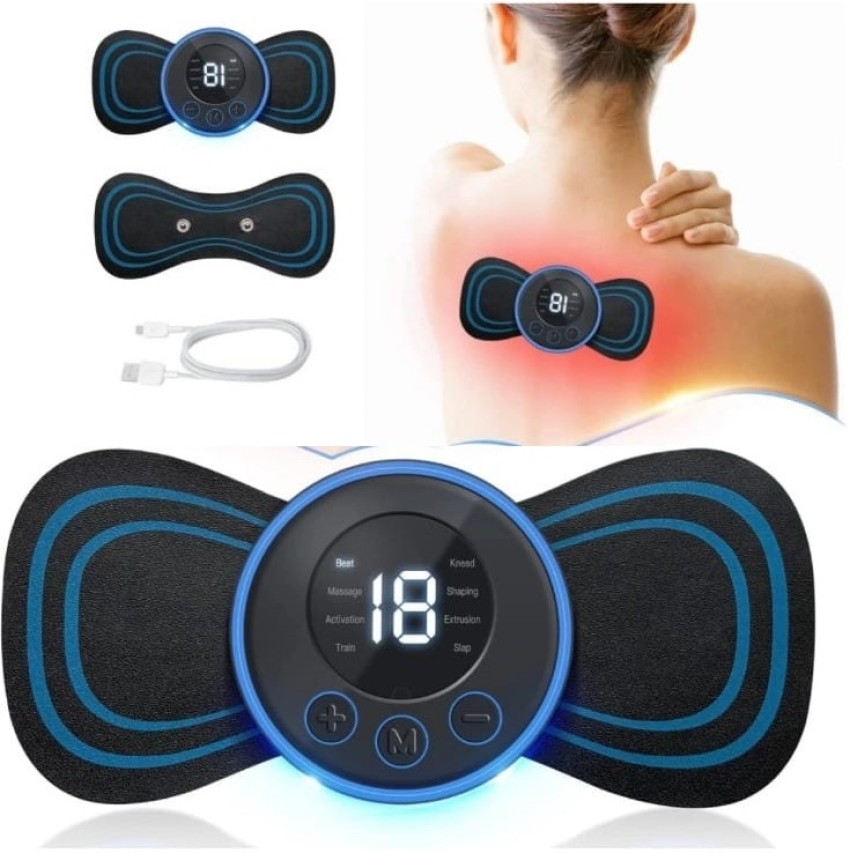 Rechargeable Electric Neck Massager Reusable Adjustable Full Body  Relaxation Pain Relief Portable Cervical EMS Pulse Massager