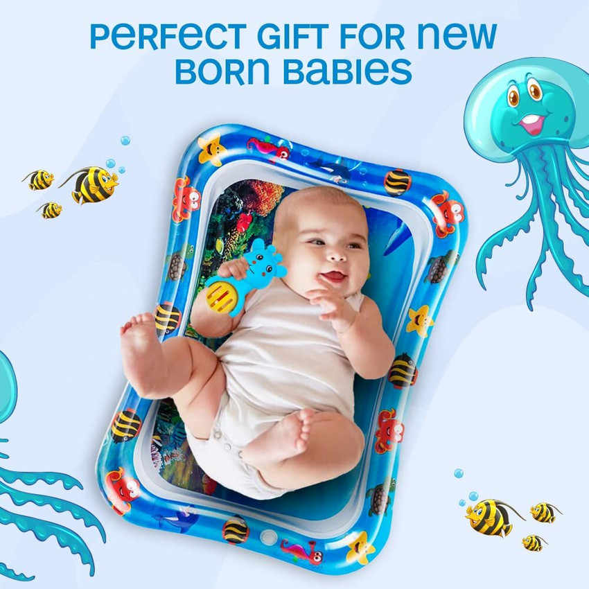 ONLINEZONE Tummy Time Water Mat for Babies to Play Water Bed for Kids Age 3 12 Month Baby Mat Bunk Price in India Buy ONLINEZONE Tummy Time Water Mat for Babies to