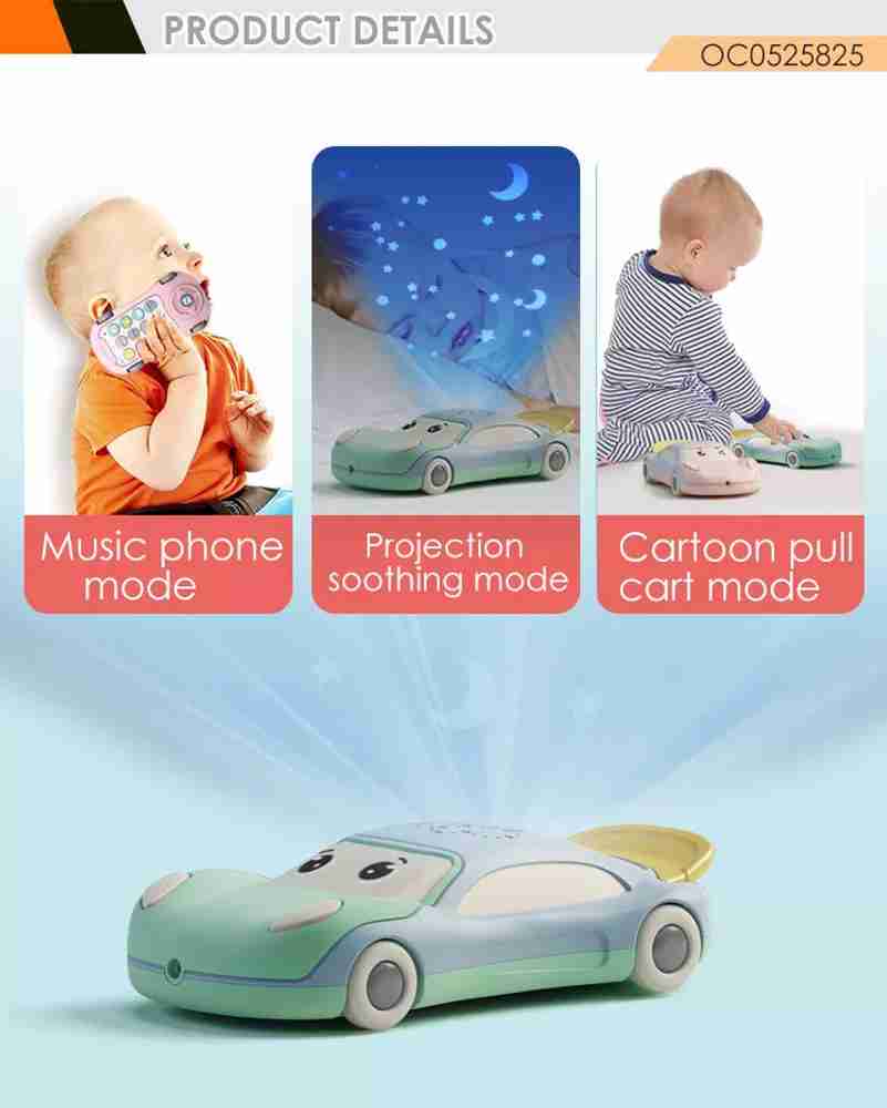 TOYOMAA Car Shape Baby Mobile Toy for Kids with Light Music