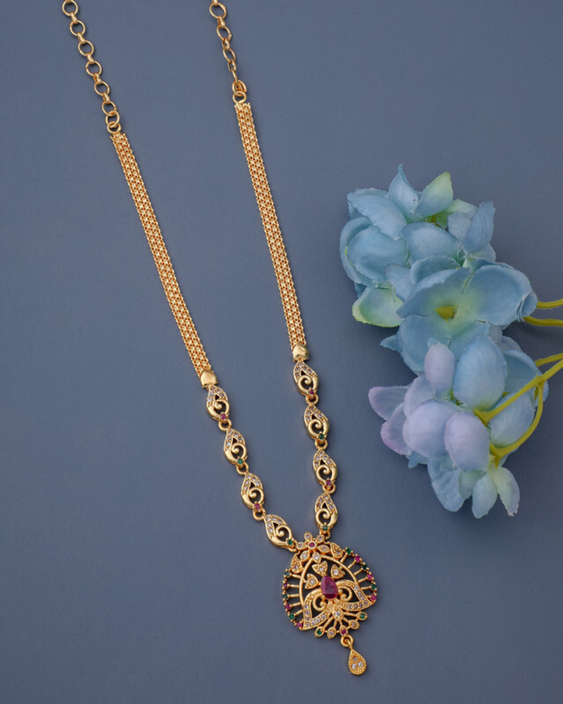 SHREEJI FASHION JEWELLRY 1 GRAM GOLD PLATED 20 IN LONG RAANI HAAR SITA HAAR RAANI SET. Cubic Zirconia Gold plated Plated Brass Necklace Price in India Buy SHREEJI FASHION JEWELLRY 1 GRAM GOLD PLATED
