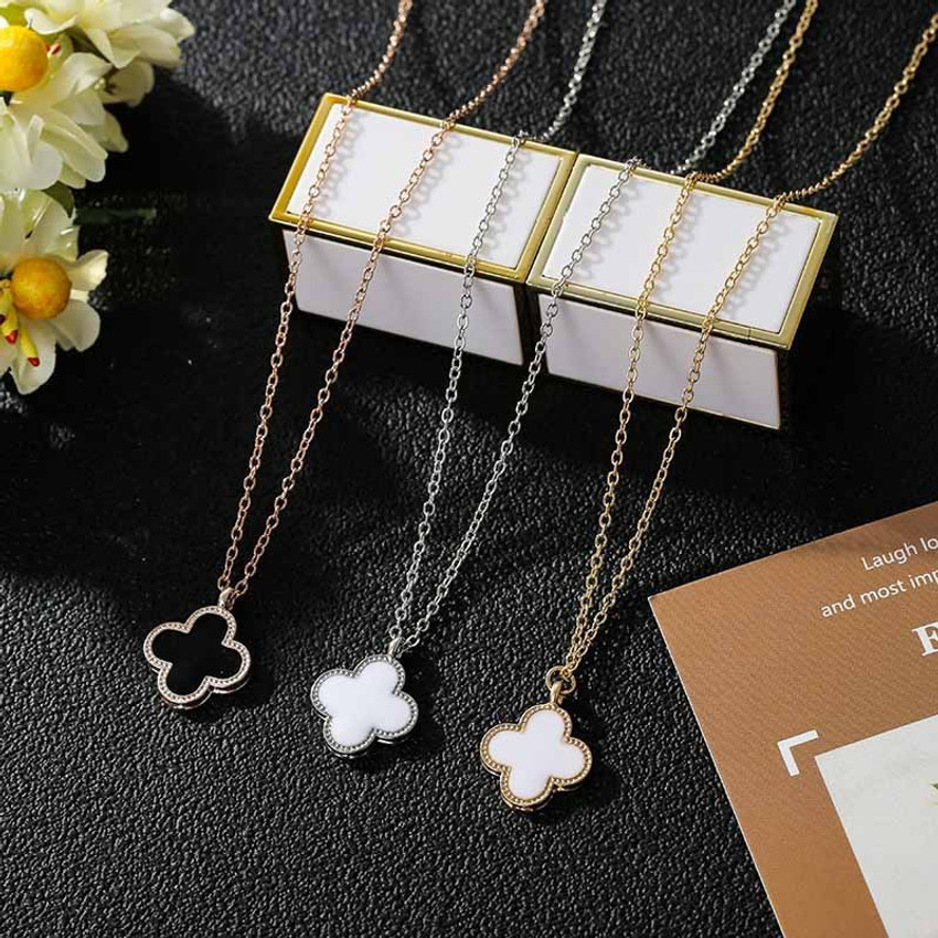 Arzonai Four Leaf Clover Necklace Pendant Fashion Jewelry Short Hair Clavicle Chain Metal Chain Price in India Buy Arzonai Four Leaf Clover Necklace Pendant Fashion Jewelry Short Hair Clavicle Chain M...