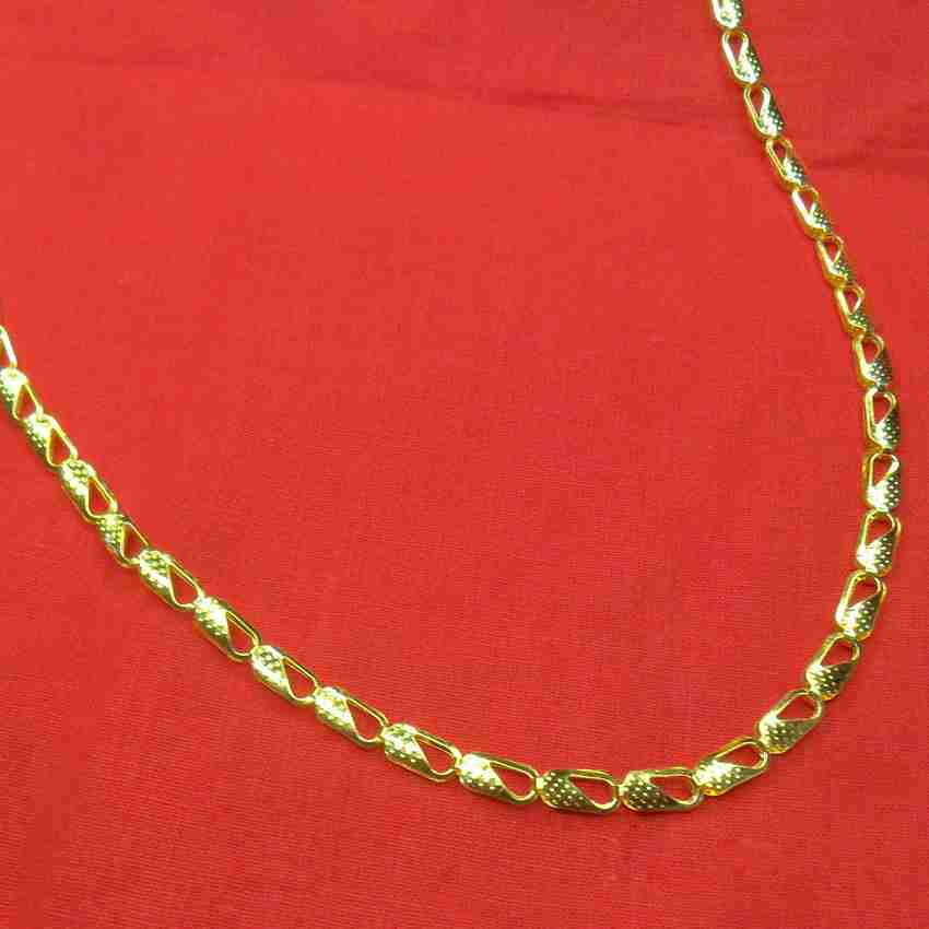Maalgodam 21 Inches 5 Grams Golden Chain Unisex Golden Chain