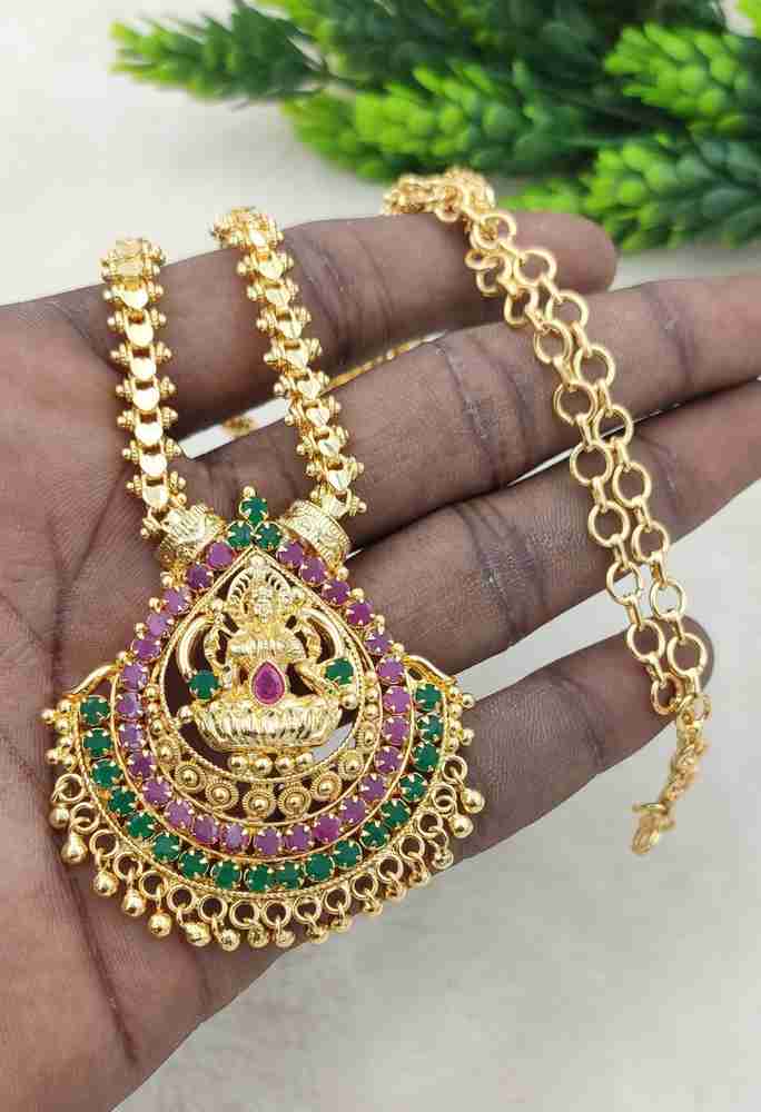 Hanaa Hanaa 1 Gram Gold Micro Plated Traditional Laxmi Short
