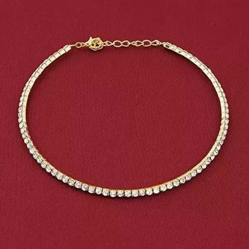 Single line sales choker necklace