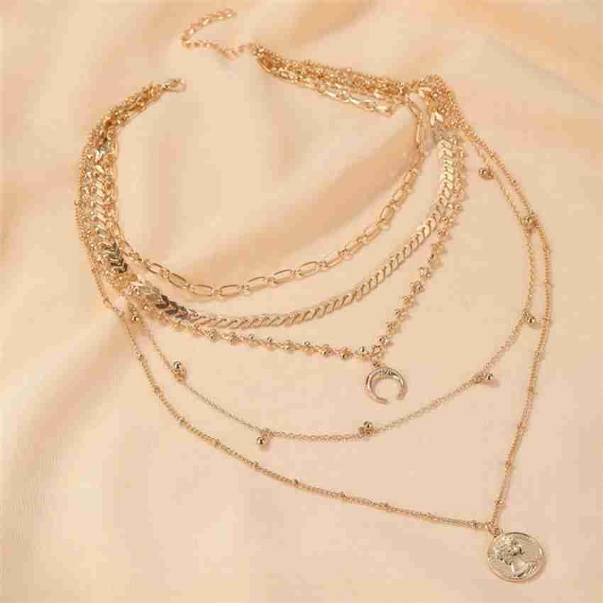 Layered necklace flipkart on sale