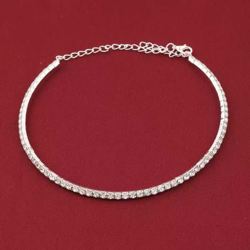Diamond studded choker best sale necklace