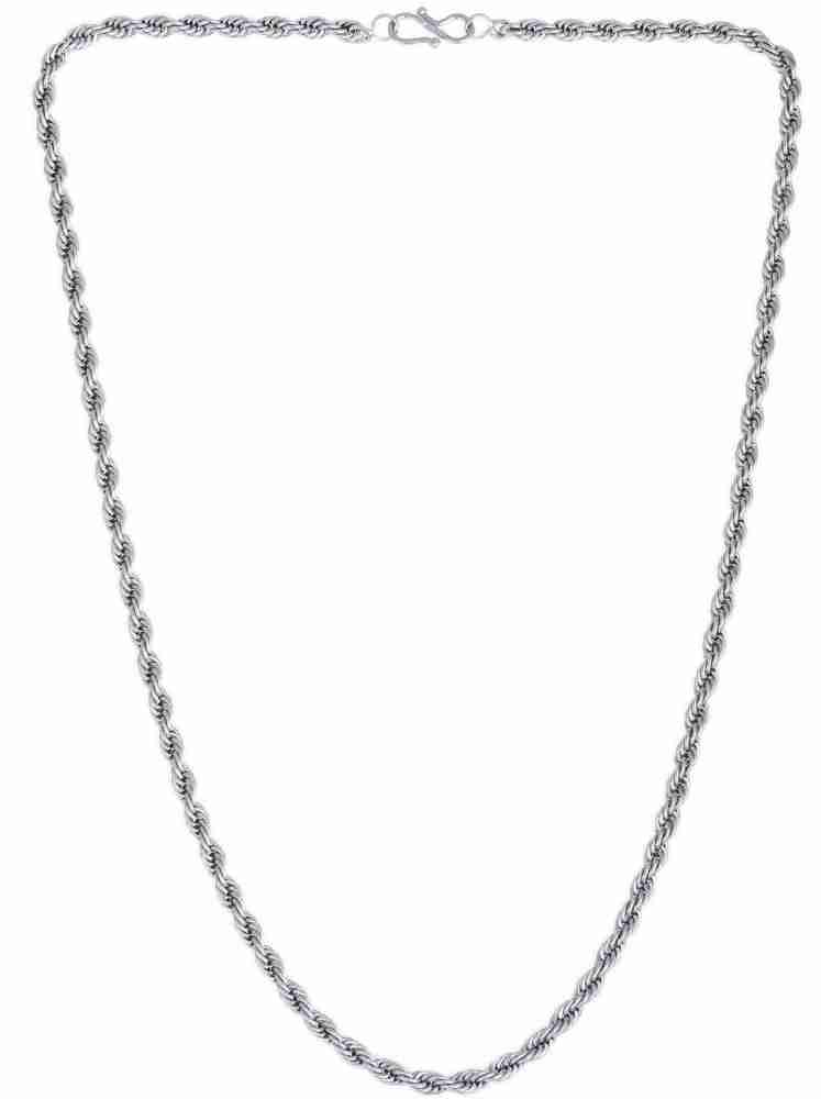 Mens 22 inch sterling outlet silver rope chain