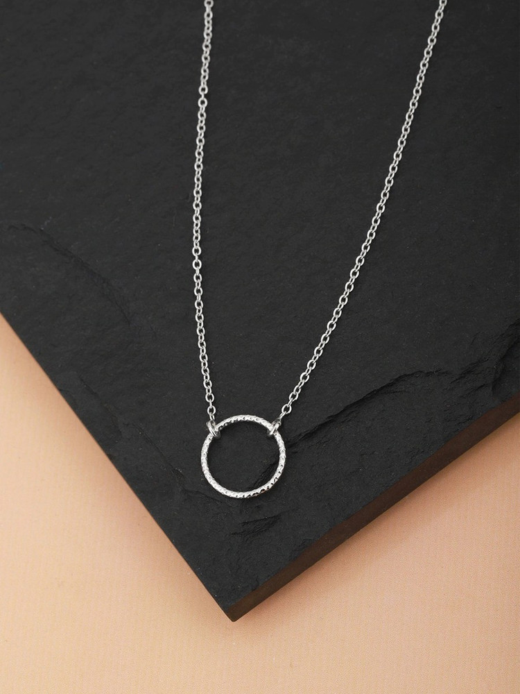 Silver ring necklace discount