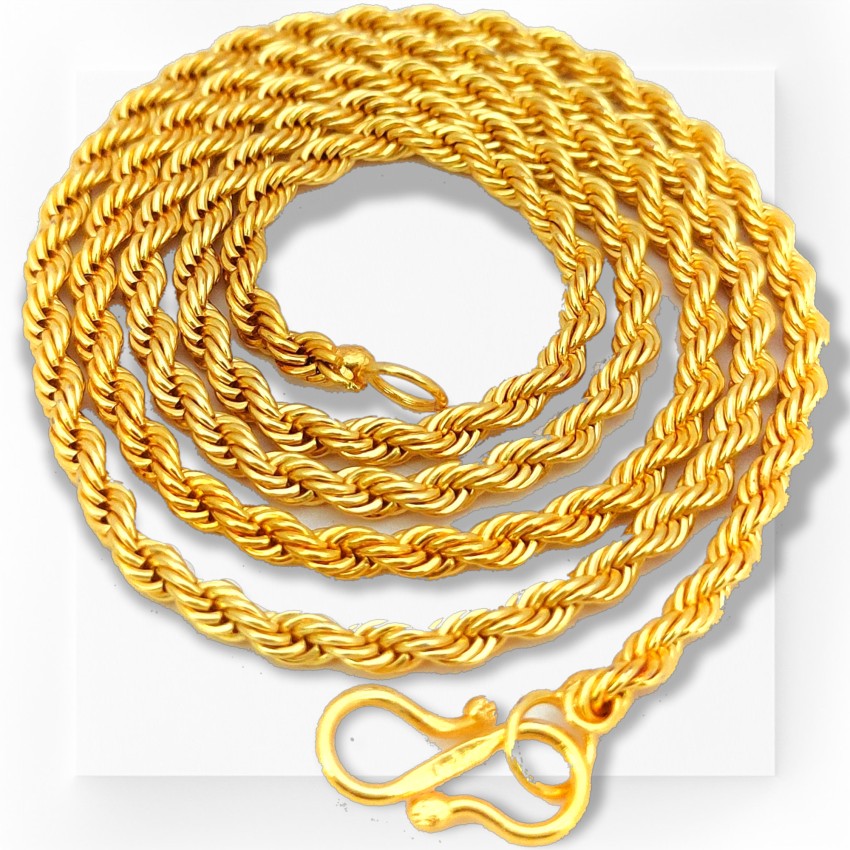 SR gold palace gold plated rope chain for men Alloy Chain Price in India -  Buy SR gold palace gold plated rope chain for men Alloy Chain Online at  Best Prices in