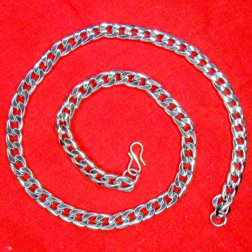 Maalgodam 20 Inches 43 Grams Silver Plated Chain For Boys Mens