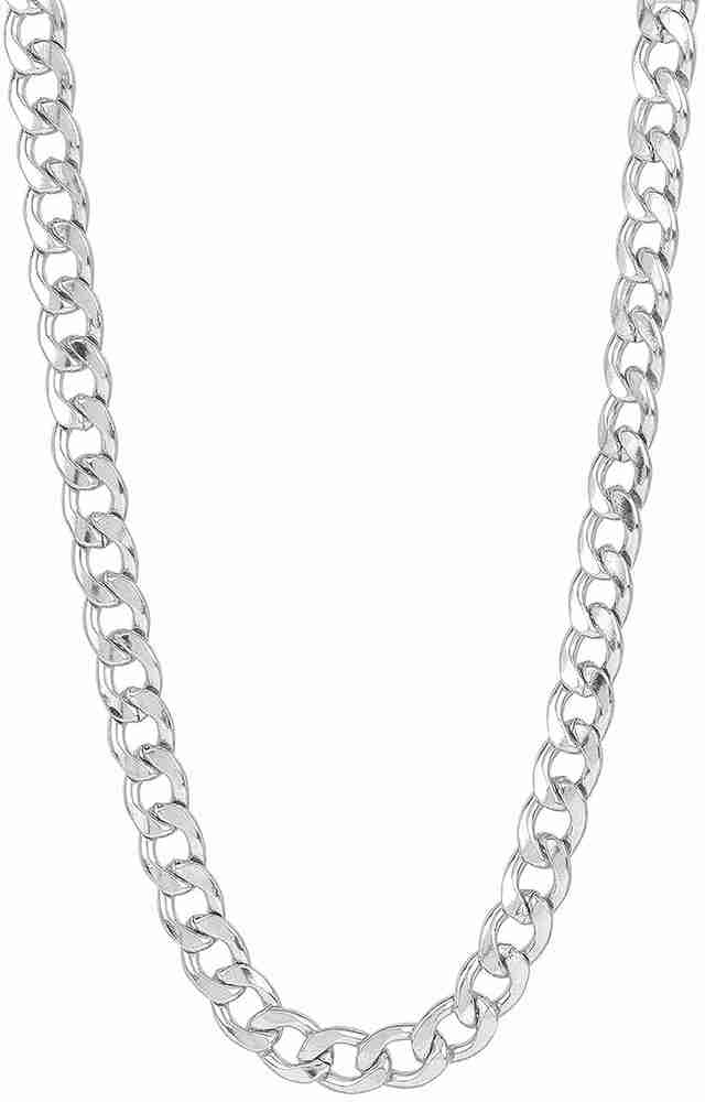 Maalgodam 20 Inches 36 Grams Silver Plated Chain For Boys Mens