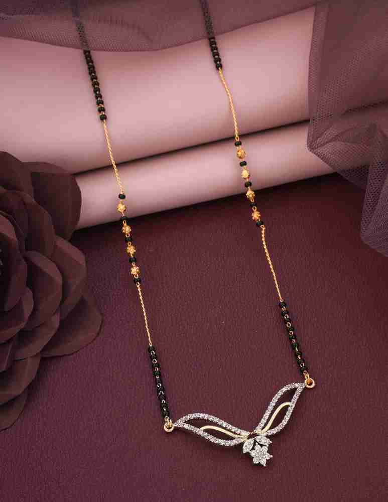 Gold diamond mangalsutra with price top