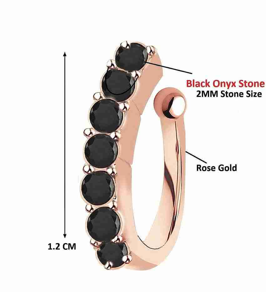 Vama Fashions Onyx Gold plated Plated Stone Nose Ring Price in India Buy Vama Fashions Onyx Gold plated Plated Stone Nose Ring Online at Best Prices in India Flipkart
