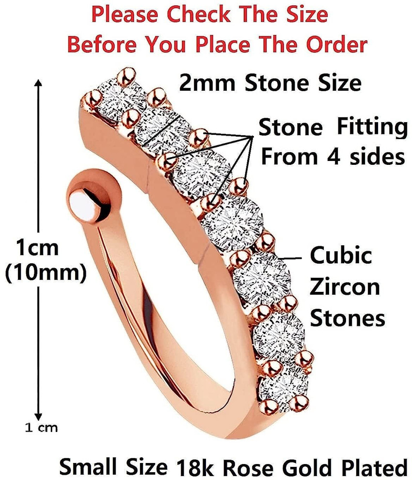 VAMA Ruby Gold plated Plated Metal Nose Ring Price in India Buy
