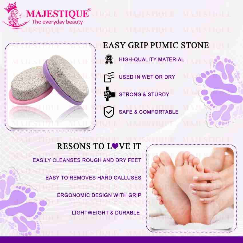 Pumice Stone Foot File, 2 Pack Callus Remover for Feet with Wooden