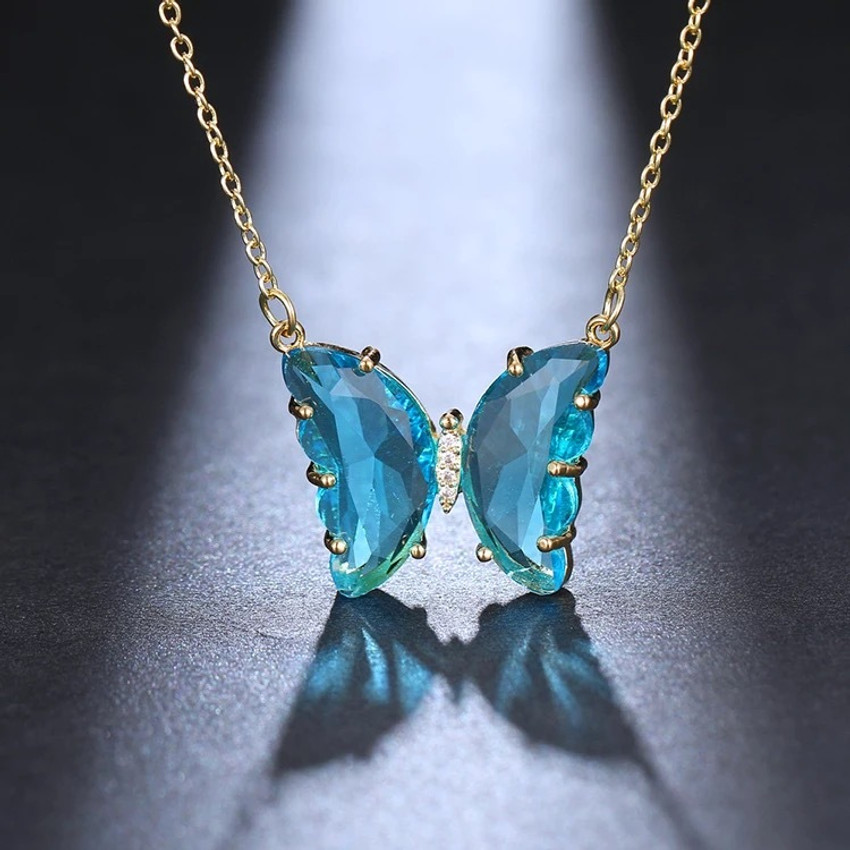 Topaz sales butterfly necklace