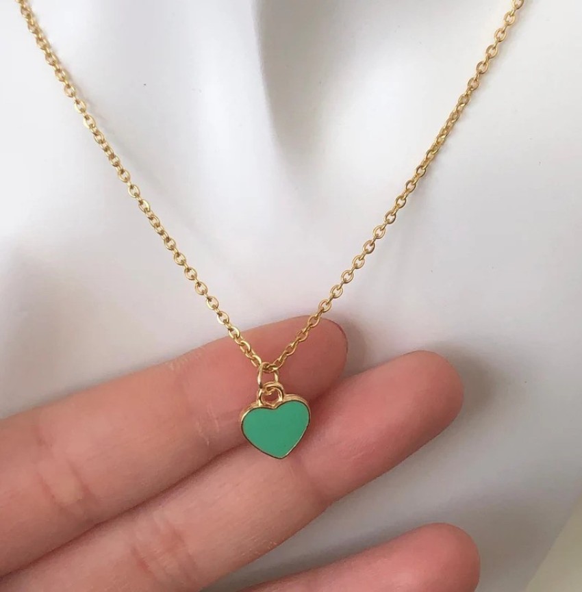 Buy Zest Green Heart Necklace Online in India 