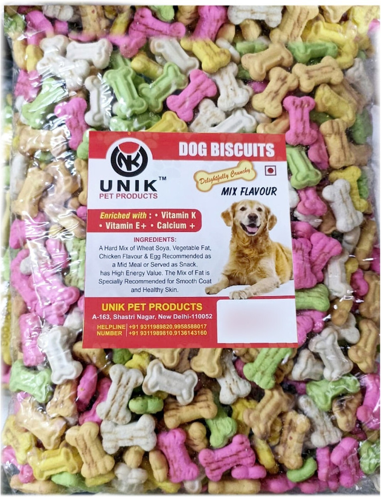 Unik Dog Pet Food Calcium Treat Healthy Chicken Mix Puppy Dog Biscuits Chicken 1 kg Dry New Born Dog Food Price in India Buy Unik Dog Pet Food Calcium Treat Healthy