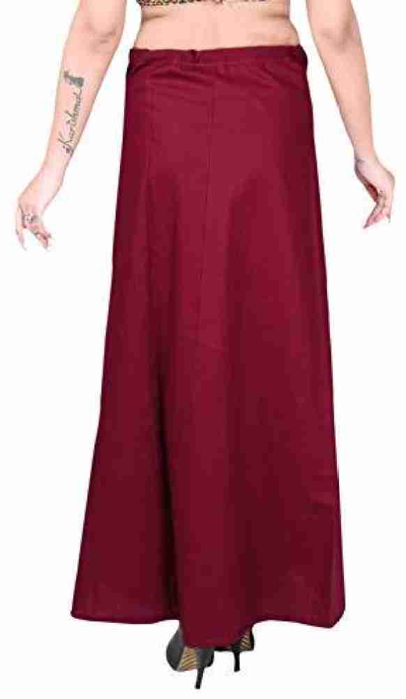 SHIVAWORLD Women's Pure Cotton Readymade Inskirt Saree Petticoats