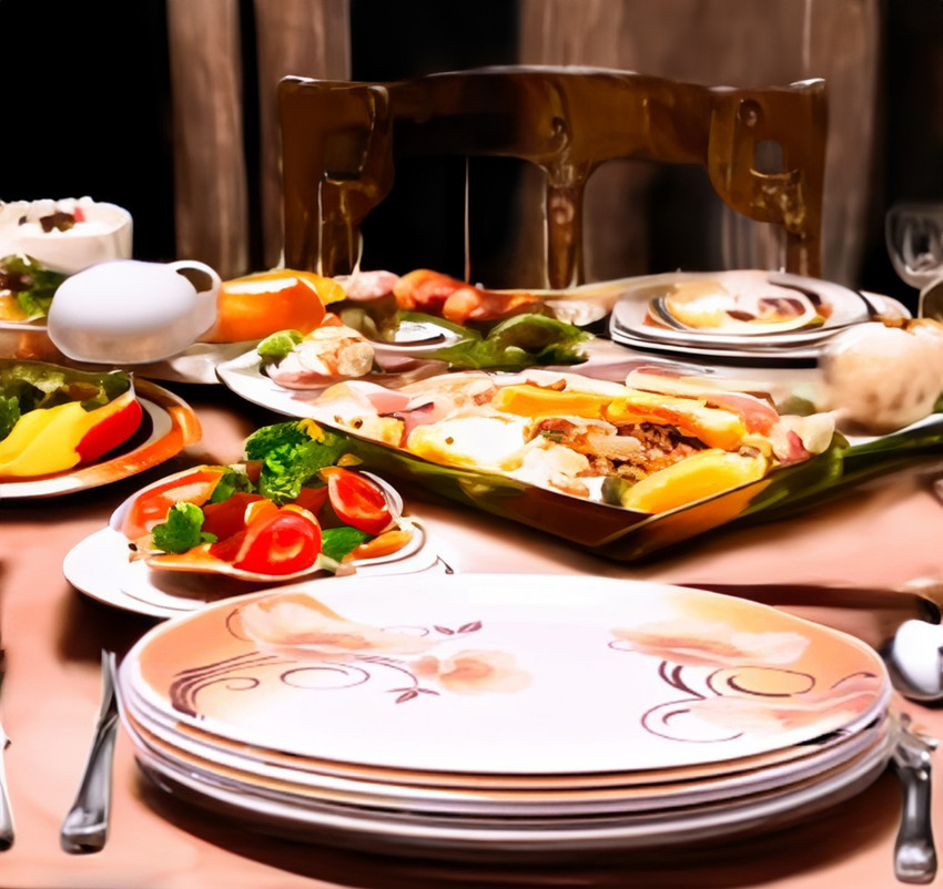 bella Pack of 6 Melamin Dinner Set Plates Full Size Unbreakable 11