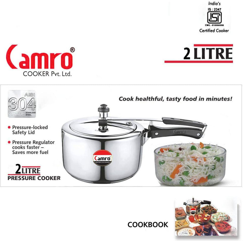 Camro Steller Cooker 2 L Inner Lid Induction Bottom Pressure Cooker Price in India Buy Camro Steller Cooker 2 L Inner Lid Induction Bottom Pressure Cooker online at Flipkart