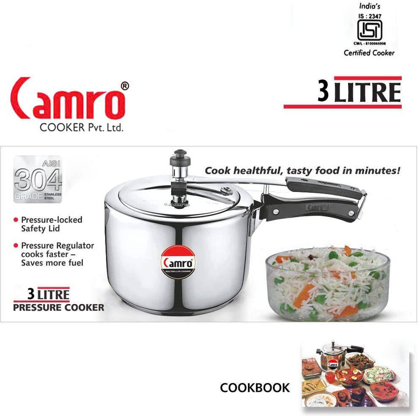 Camro Inner Lid Pressure Cooker 3 L Induction Bottom Pressure Cooker