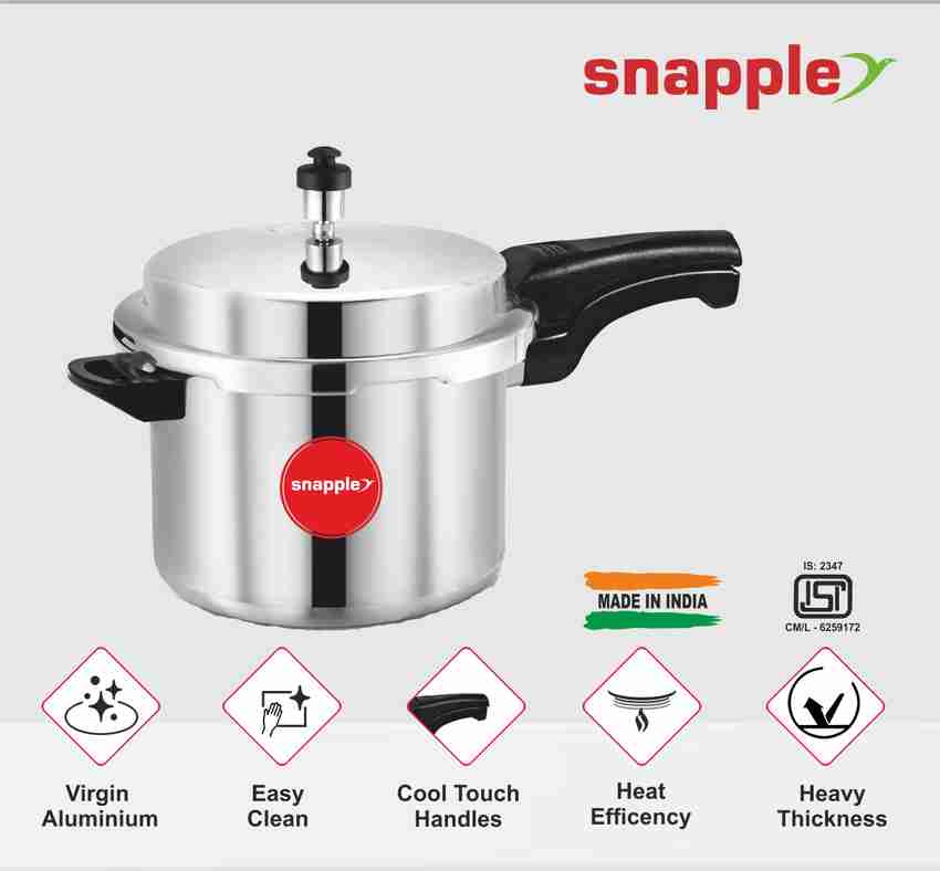 Snapple Popular 5 Liter Aluminium Pressure Cooker ISI Certified 5