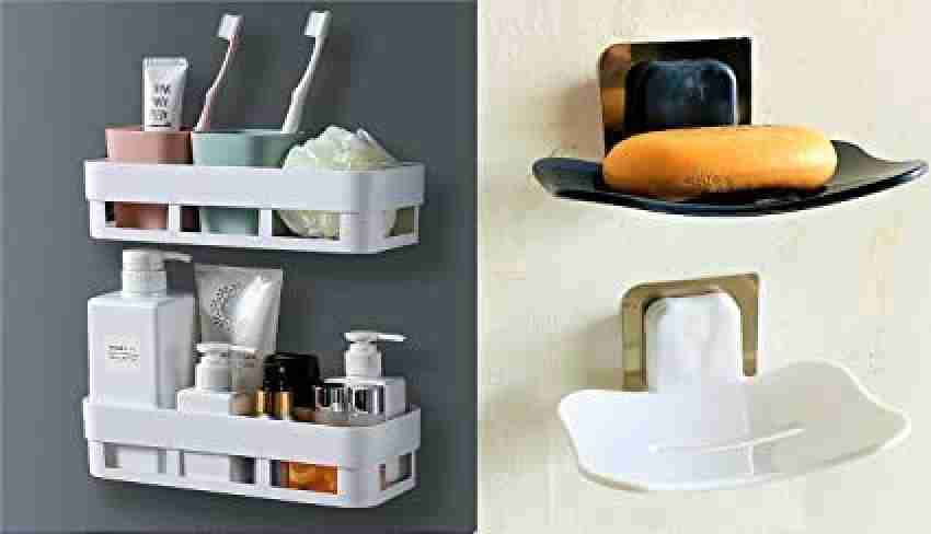 QXORE 8 ( 4 Kitchen Bathroom Rack With 4 Soap Holder Soap Dishes