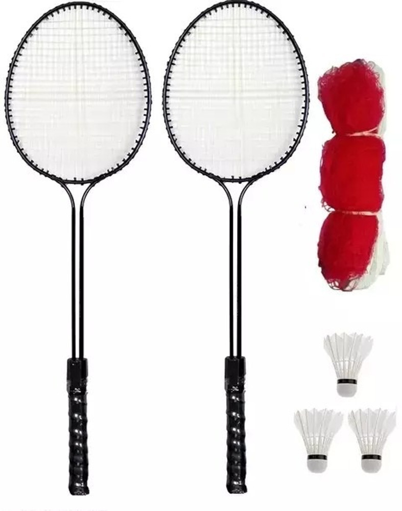 Rakso Badmintion racquets set 2 Pc Badminton AND 3 shuttle cock NET COMBO Badminton Kit Buy Rakso Badmintion racquets set 2 Pc Badminton AND 3 shuttle cock NET COMBO Badminton Kit