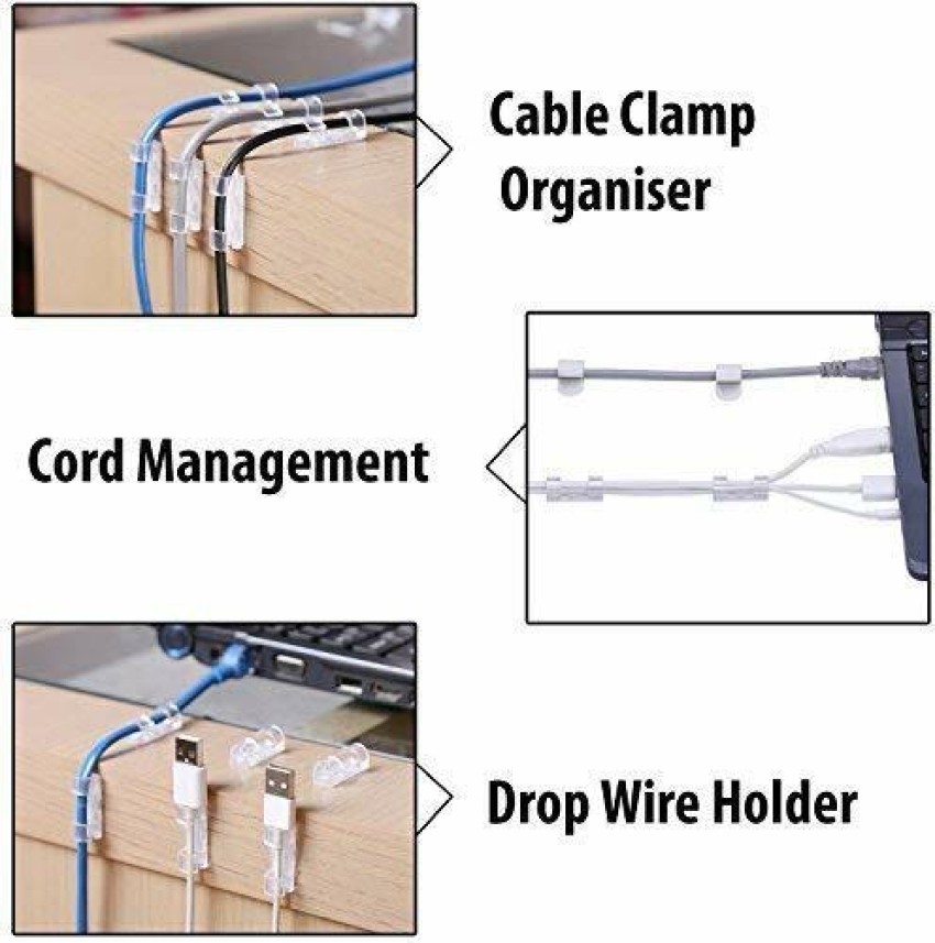 Wonder Work 20 Pcs Cable Clips With Strong Self-adhesive Cord Management  for Wire Holder Cable Protector Price in India - Buy Wonder Work 20 Pcs Cable  Clips With Strong Self-adhesive Cord Management