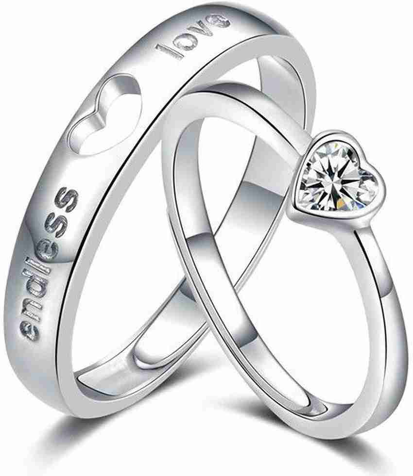 Silver couple deals ring flipkart