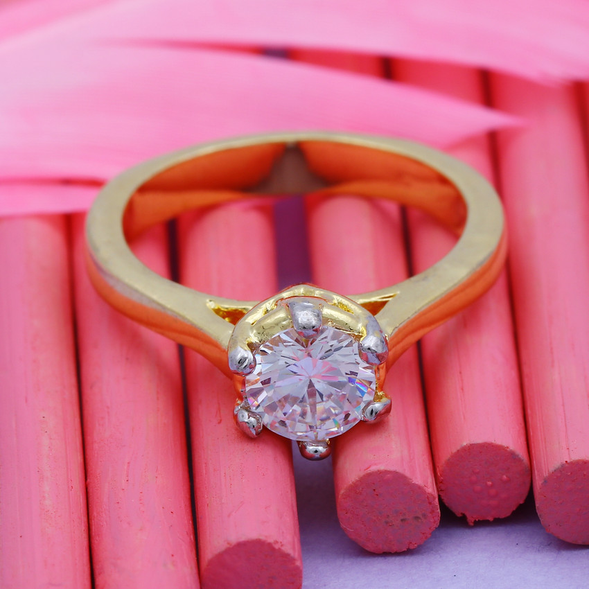 Sukkhi Sukkhi Delightful Gold Plated Austrian Diamond Ring For