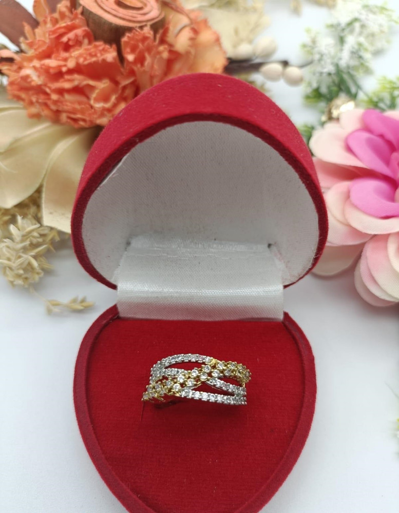 Lc Jewelz American Diamond Cubic Zircon Finger Rings Sparkle in