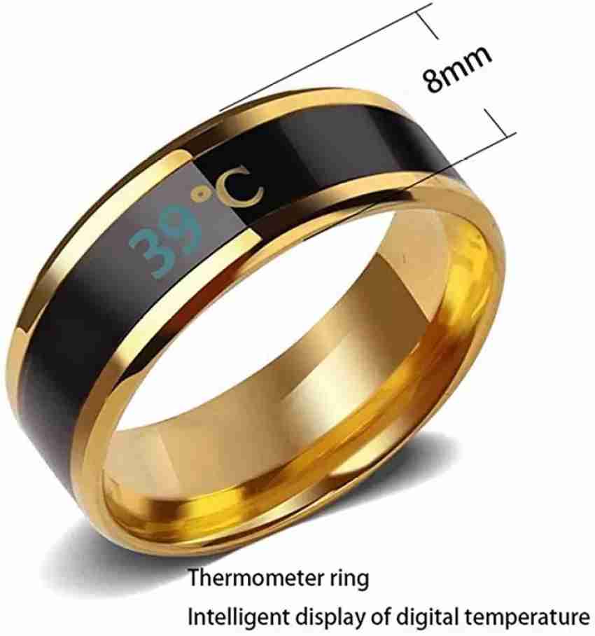 Body Temperature Sense Titanium Steel Ring Viking Letter Smart