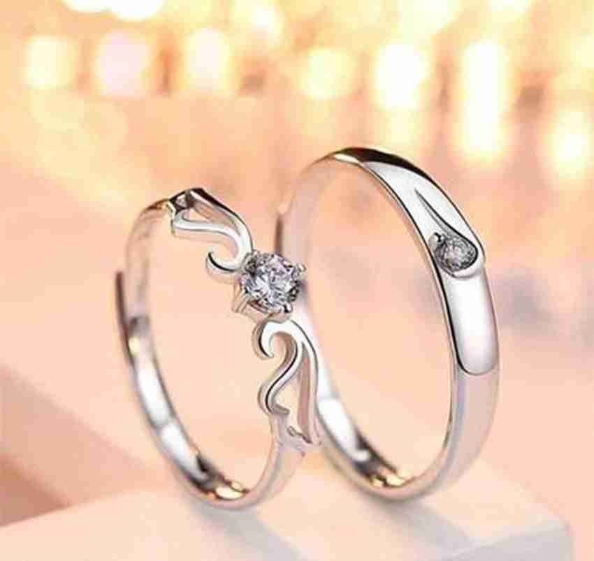 Original silver rings for couples hot sale