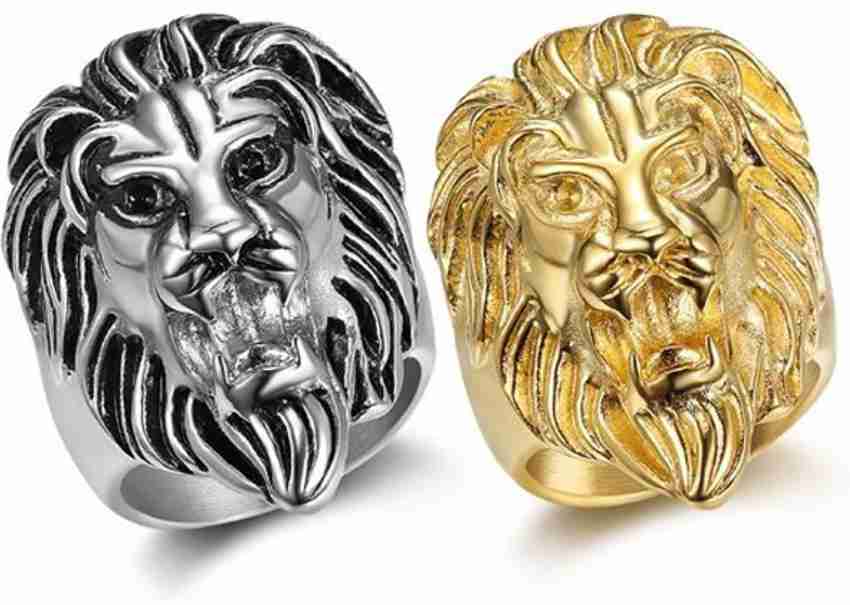 Lion face ring cheap for man