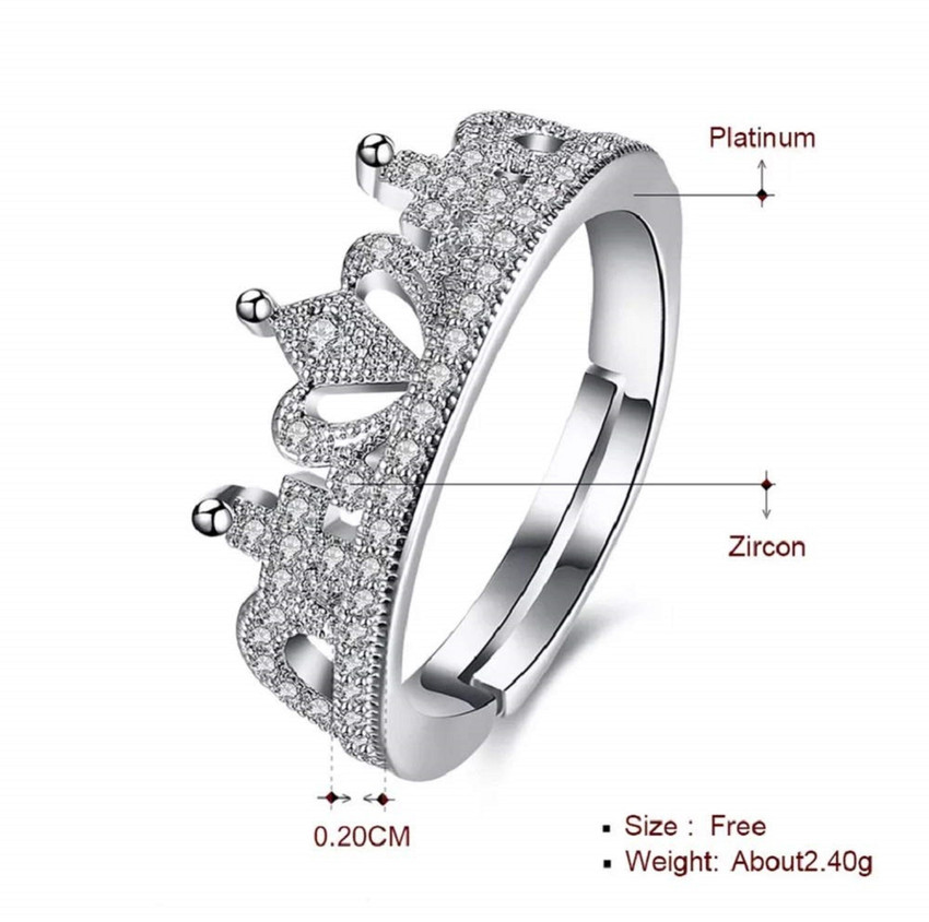 Silver ring crown design clearance