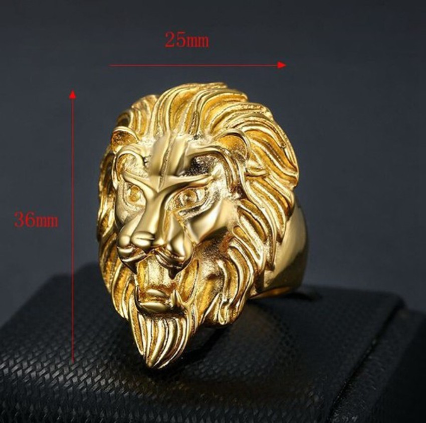 Jagsun Mens Lion Head Ring Lion Signet Ring Lion Face Ring Stainless Steel Cubic Zirconia Sterling Silver Gold Plated Ring Price in India Buy Jagsun Mens Lion Head Ring Lion Signet Ring Lion
