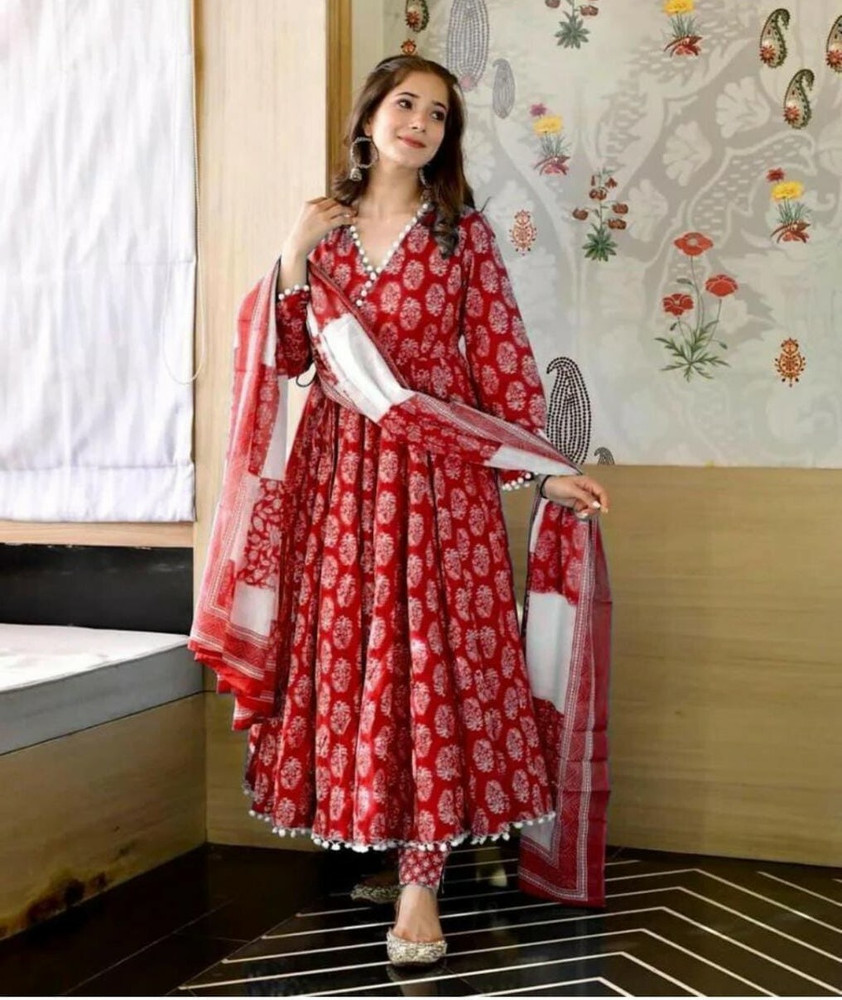 Flipkart cotton anarkali store suit