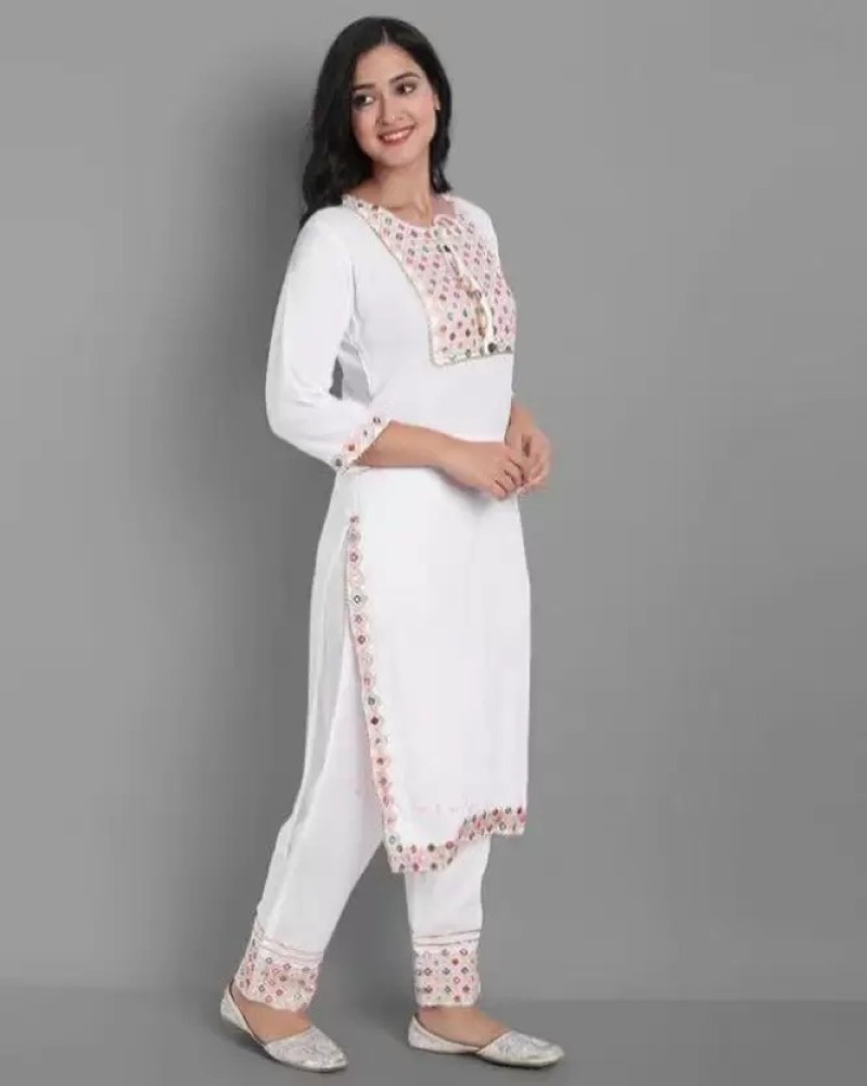 White kurti clearance in flipkart