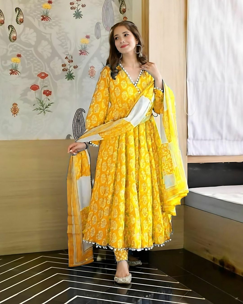 kcb Women Printed Anarkali Kurta Buy kcb Women Printed Anarkali
