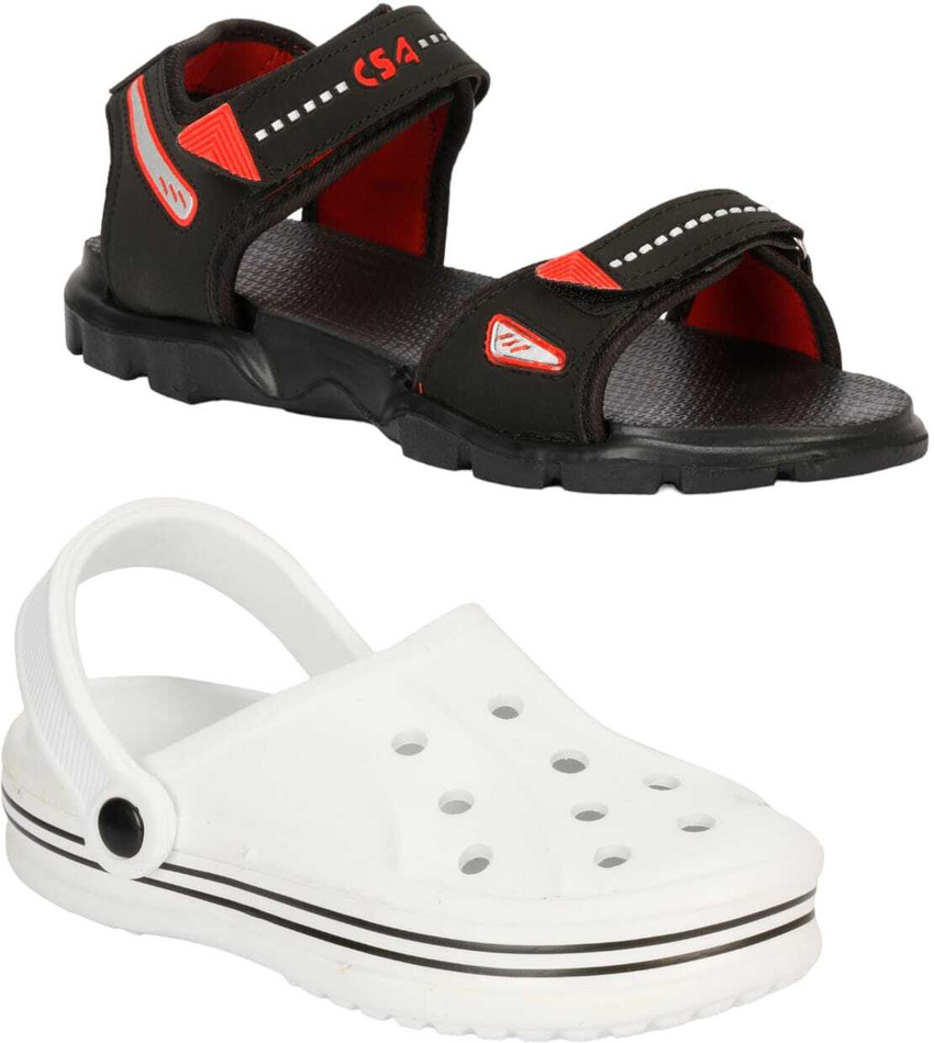 WOCMEC Men Black White Clogs Buy WOCMEC Men Black White Clogs